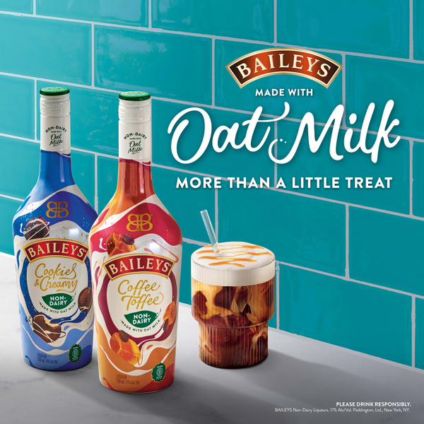 Baileys Cookies and Creamy Non-Dairy Liqueur Made with Oat Milk