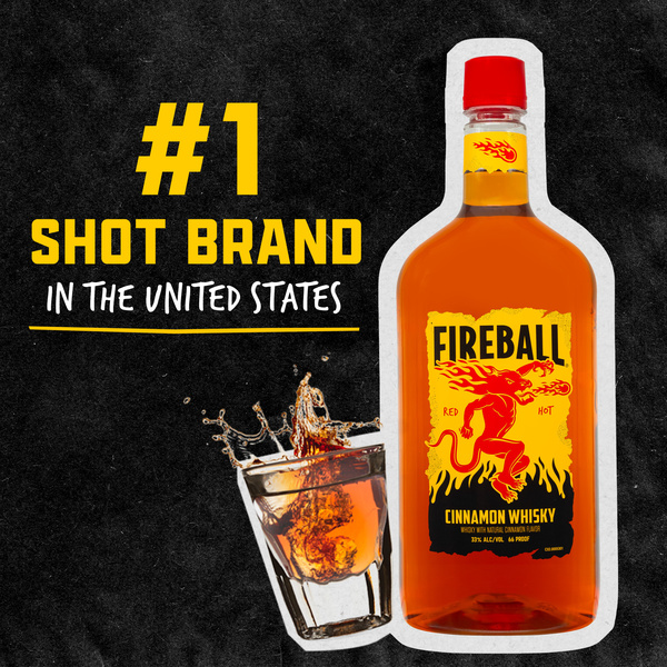 Fireball Hot Cinnamon Blended Whisky 1.75L, 66 Proof (33% ABV