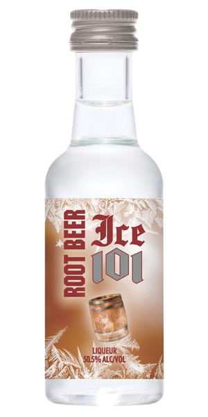 Ice 101 Root Beer Liqueur, 50ml, 101 Proof (50.5% ABV), image courtesy of Hy-Vee