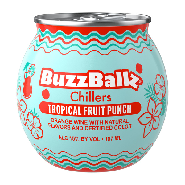 BuzzBallz Tropical Fruit Punch? Chiller, 187ml, 30 Proof (15% ABV