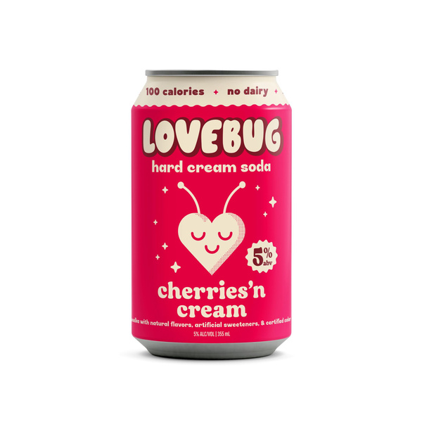 Lovebug Cherries N Cream Cocktails, 12fl oz Can, 10 Proof (5% ABV