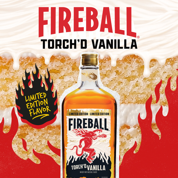 Fireball Vanilla Whisky, 750ml, 66 Proof (33% ABV) | Hy-Vee Aisles