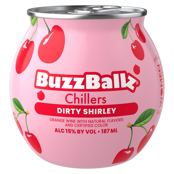BuzzBallz Dirty Shirley Chillers, 187ml, 30 Proof (15% ABV) | Hy