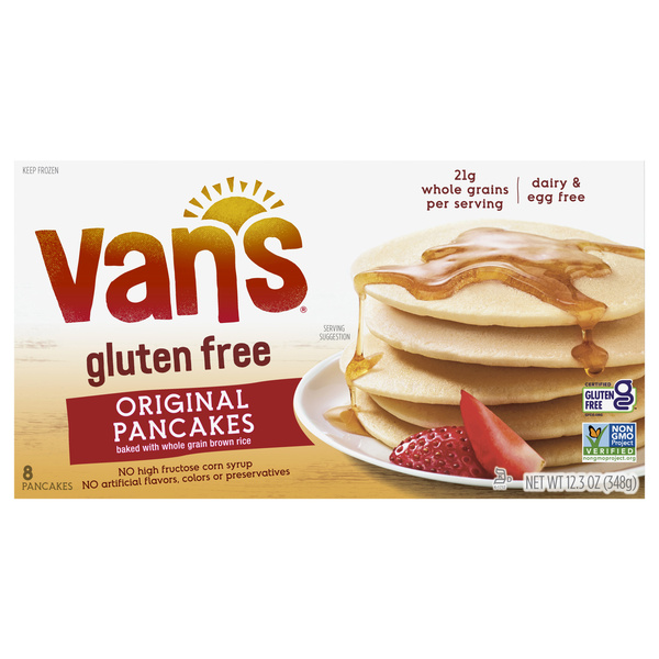 【Pancakes】 Van's Frozen Pancake Gluten Free Original 12.3oz | Hy-Vee Aisles