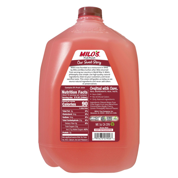 Milo's Fruit Punch - 128 fl oz | Hy-Vee Aisles Online Grocery Shopping