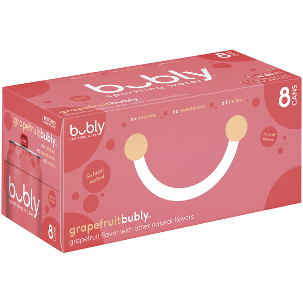 Bubly Sparkling Water, Grapefruit 8Pk | Hy-Vee Aisles Online