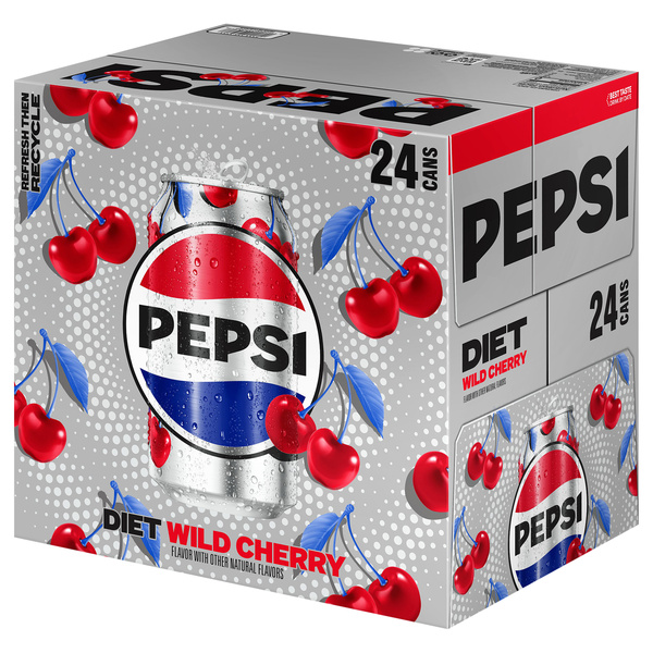 Diet Pepsi Wild Cherry 24 Pack | Hy-Vee Aisles Online Grocery Shopping
