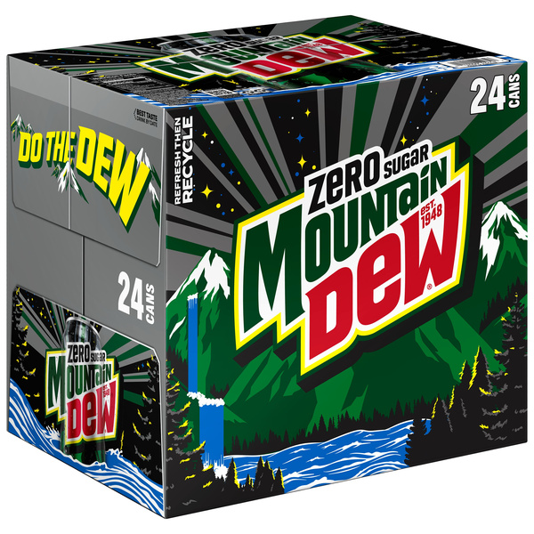 Mountain Dew Zero Sugar Soda Citrus 12 Fl Oz, 24 Count | Hy-Vee