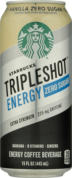 Starbucks Triple Shot Energy Zero Sugar Vanilla Black Coffee Drink