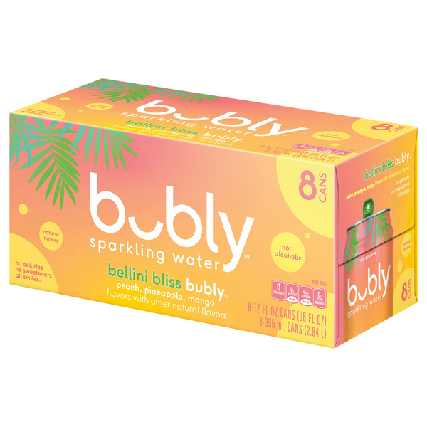 Bubly Bellini Bliss Bubly Sparkling Water 8Pk | Hy-Vee Aisles