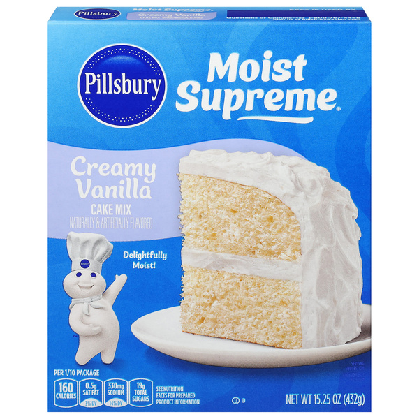 Pillsbury Moist Supreme Creamy Vanilla Cake Mix 15.25 oz | Hy-Vee