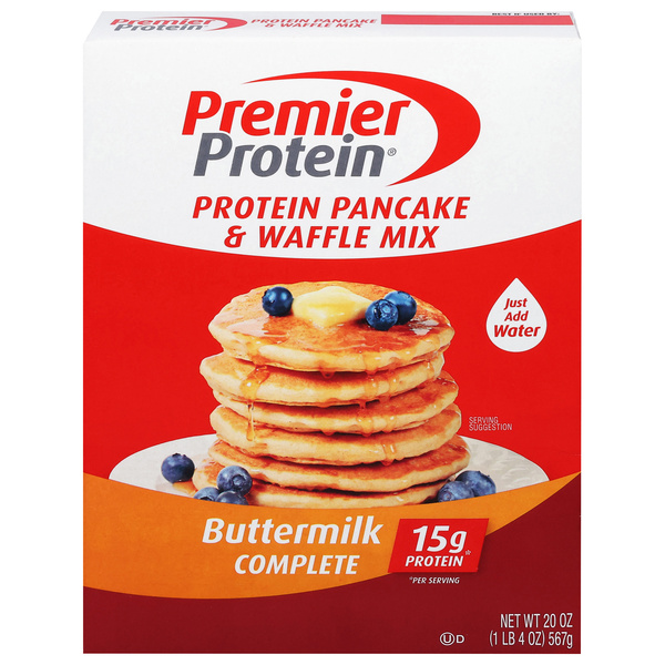 Premier Protein, Protein Pancake & Waffle Mix, Buttermilk Complete