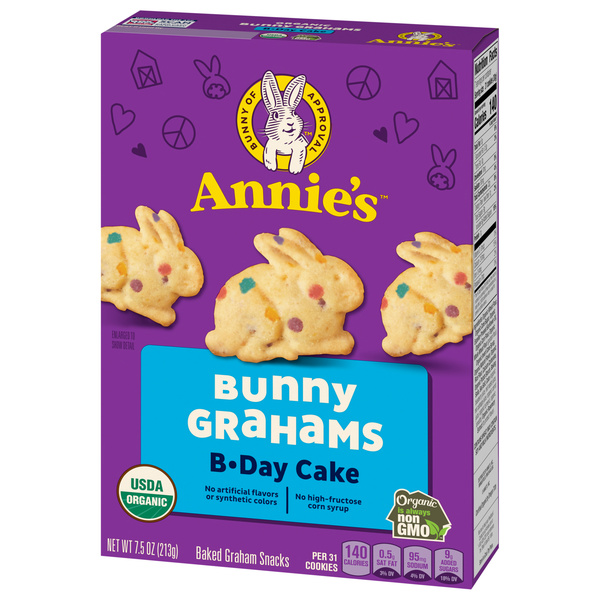 Annie's Organic Birthday Cake Bunny Graham Snacks, 7.5 oz | Hy-Vee
