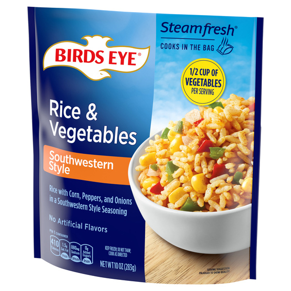 Flavored Rice Frozen Birds Eye Steamfresh Seasoned Southwestern Style Rice, Frozen Side, 10 ...