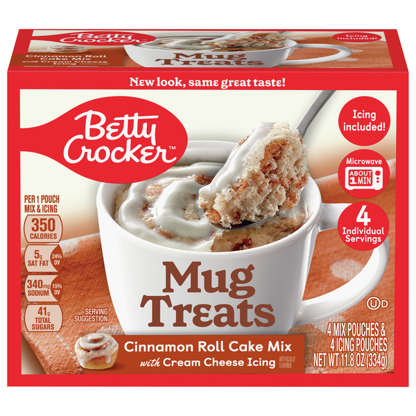 Betty Crocker Mug Treats Cinnamon Roll Cake Mix with Cream Cheese