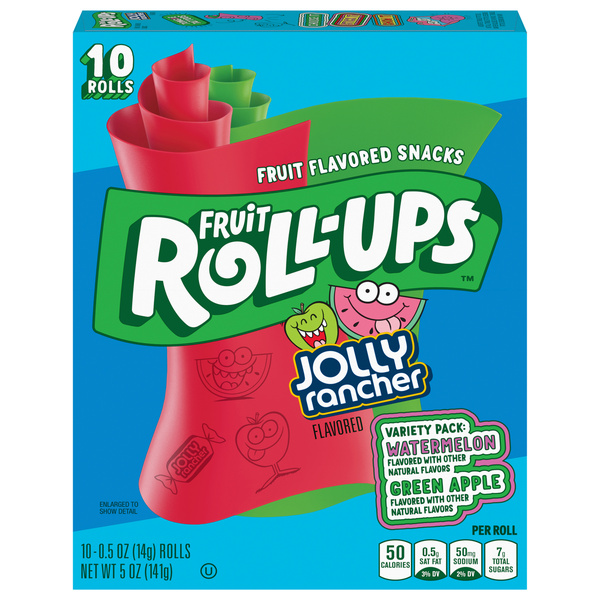Betty Crocker Fruit Roll-Ups, Jolly Rancher Variety 10-.5 oz Rolls