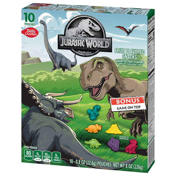 Betty Crocker Jurassic World Assorted Fruit Flavored Snacks, 10