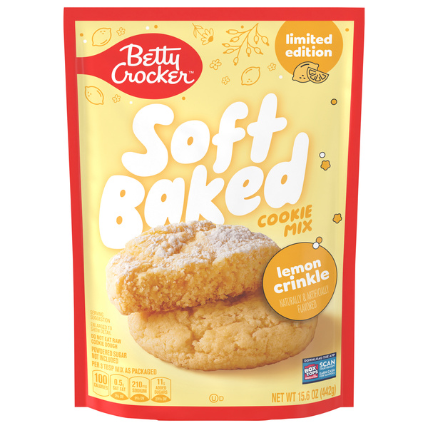 Betty Crocker Soft Baked, Lemon Crinkle Cookie Mix, Limited