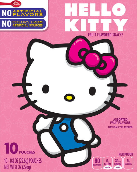 Betty Crocker Hello Kitty Fruit Flavored Snacks 10-0.8 oz Pouches