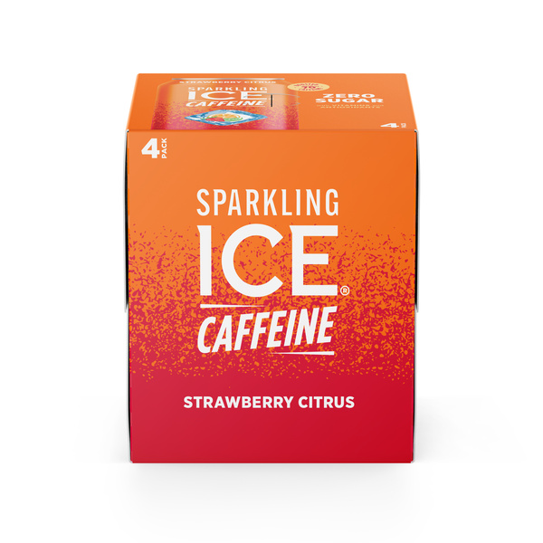 Sparkling ICE Caffeine, Strawberry Citrus Zero Sugar 4Pk | Hy-Vee
