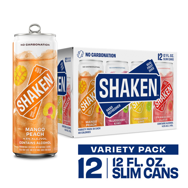 Shaken Premium Malt Beverage, Assorted, Variety Pack, 12Pk | Hy