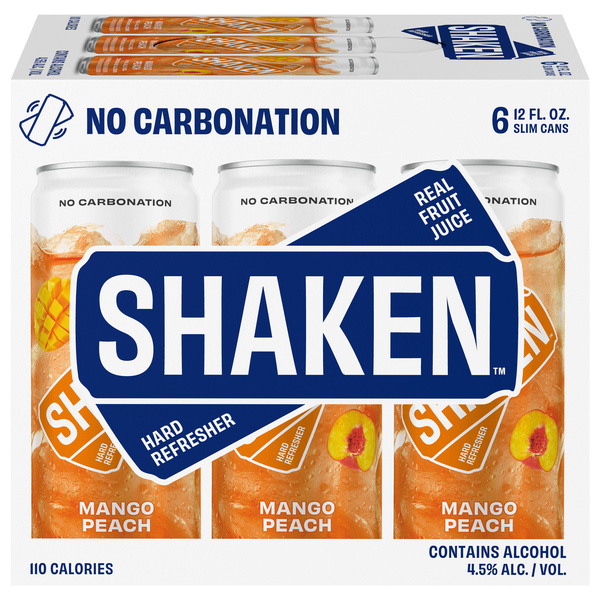 Shaken Premium Malt Beverage, Mango Peach, 6Pk | Hy-Vee Aisles
