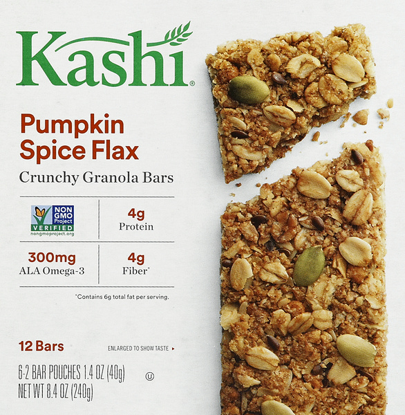 Kashi Pumpkin Spice Flax Crunchy Granola Bars 6-1.4oz. Pouches