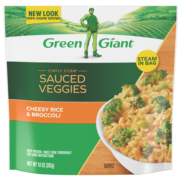 Green Giant Simply Steam Lightly Sauced Cheesy Rice & Broccoli 10