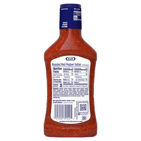 kraft roasted red pepper dressing discontinued Kraft Roasted Red Pepper Vinaigrette Salad Dressing