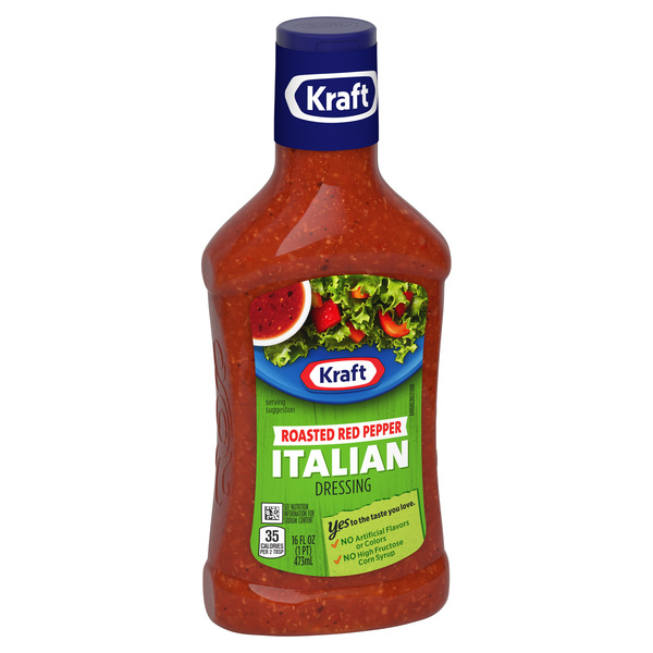 kraft red pepper dressing Kraft Roasted Red Pepper Italian Salad Dressing, 16 FO