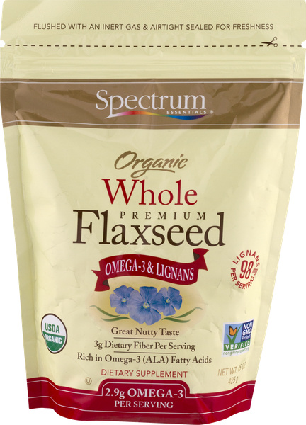 Spectrum Essentials Organic Whole Premium Flaxseed Dietary