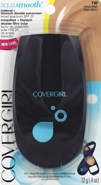 Covergirl AquaSmooth Makeup + Sunscreen SPF20, 730 Classic Beige, image courtesy of Hy-Vee