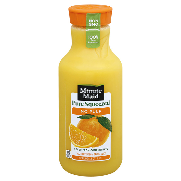 Minute Maid Pure Squeezed No Pulp Pasteurized 100% Orange Juice