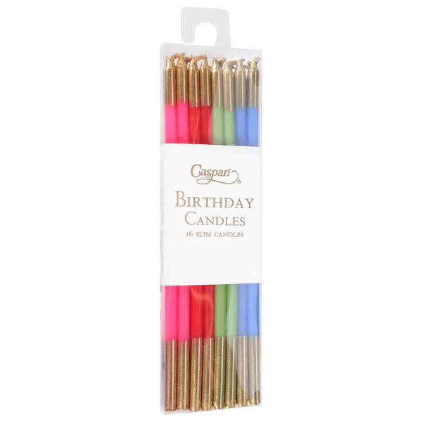 Caspari Birthday Candles, Bright Mix, Slim, image courtesy of Hy-Vee