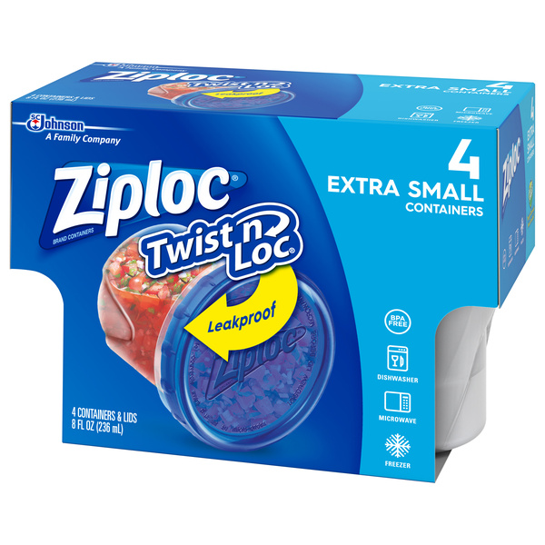 Ziploc Containers, Extra Small, Twist n Loc | Hy-Vee Aisles Online