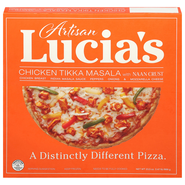 Lucia's Artisan Pizza, Chicken Tikka Masala with Naan Crust | Hy