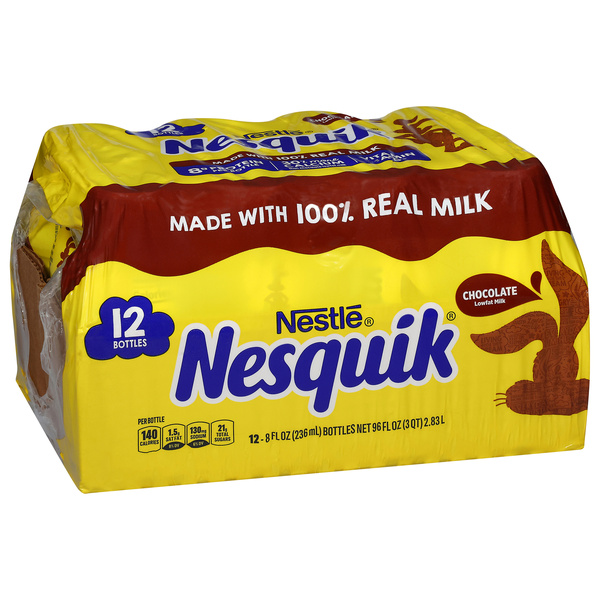 NESQUIK Chocolate Lowfat Milk 12Pk | Hy-Vee Aisles Online Grocery