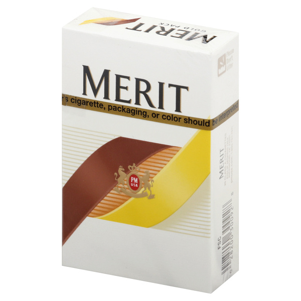 merit cigarettes 100's Gold Pack Soft Pack Merit Cigarettes, Class A, Gold