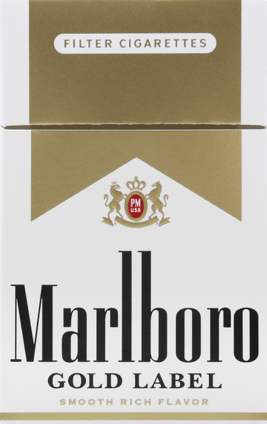 marlboro gold label cigarettes When did start looking like this (US)? I thought they were all white filter and a gold ring? Is this some kind of manufacturing error lol. : r/Cigarettes Smoking a Marlboro Black Gold