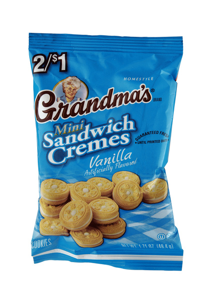 Grandma's Mini Sandwich Cremes Cookies Vanilla Naturally