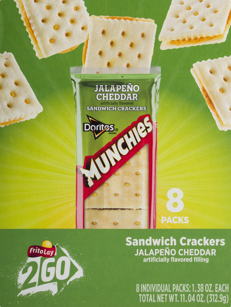 Frito Lay Munchies 2 Go Snacks Jalapeno Cheddar Sandwich Crackers
