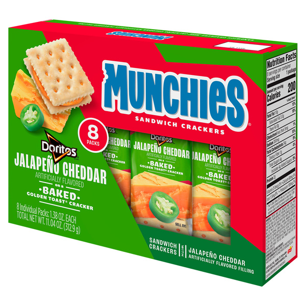 Frito Lay Munchies 2 Go Snacks Jalapeno Cheddar Sandwich Crackers
