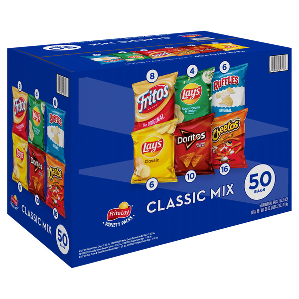 Frito Lay Classic Mix, Variety Packs 50-1 oz | Hy-Vee Aisles
