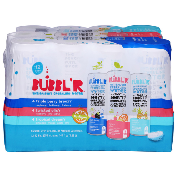 Bubbl'r Antioxidant Sparkling Water Variety Pack 12 Pack | Hy-Vee