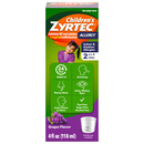 Children's Zyrtec Allergy Grape Syrup