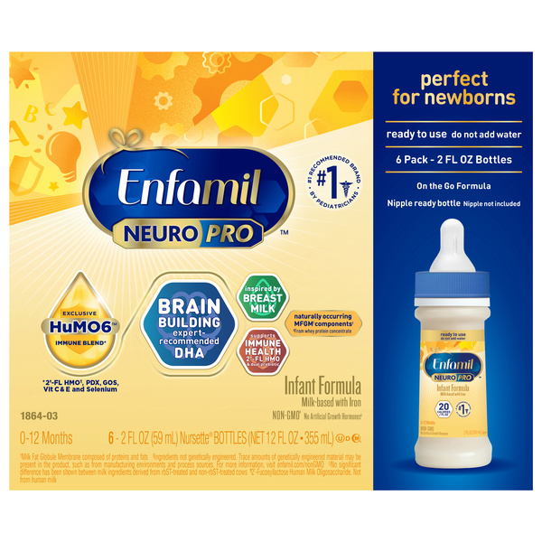 Enfamil NeuroPro Infant Formula 6-2 fl. oz. Nursette Bottles | Hy