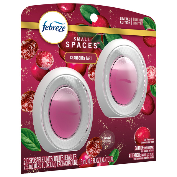 Febreze Small SPACES Air Freshener, Cranberry Tart 2Ct, image courtesy of Hy-Vee