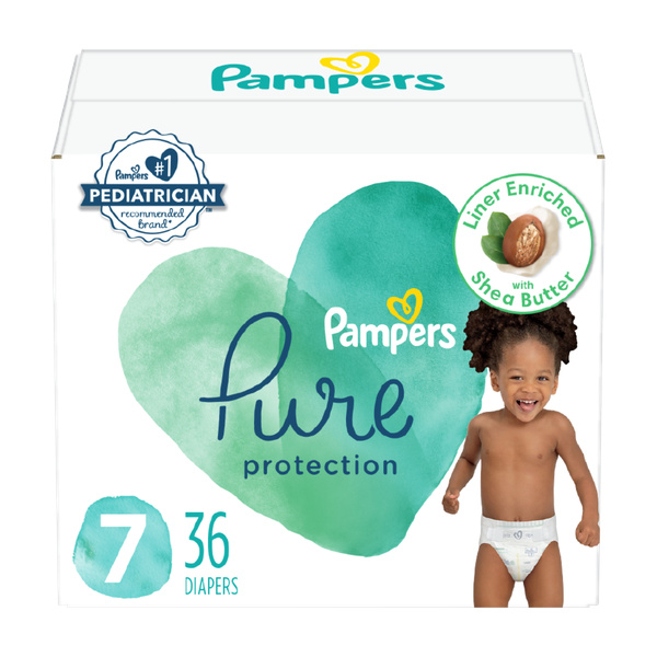 Pampers Pure Diapers, Size 7 (41+ Lb) | Hy-Vee Aisles Online