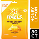 Halls Relief Honey Lemon Cough & Sore Throat Drops