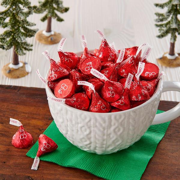 HERSHEY'S KISSES Cherry Cordial Flavored, Christmas Candy Bag | Hy